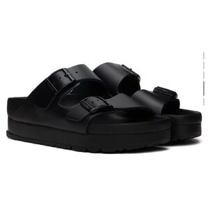 Birkenstock Black Platform Sandals